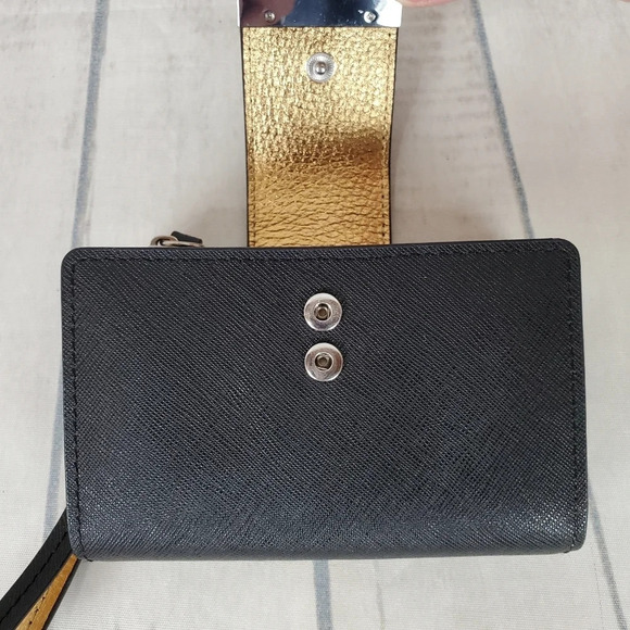 Vince Camuto Leather Wristlet Wallet Black - Picture 10 of 16